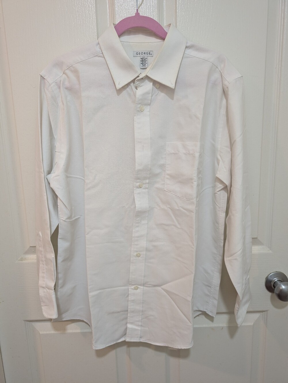 George White Men’s Dress Shirt Classic Button-Down